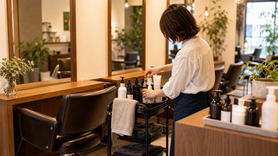 美容サロン A社（アンドヒアー）の事例ビジュアル
