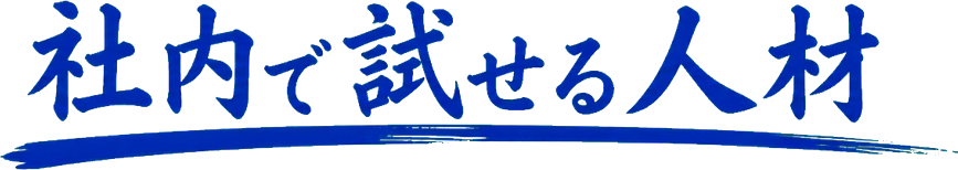 社内で試せる人材