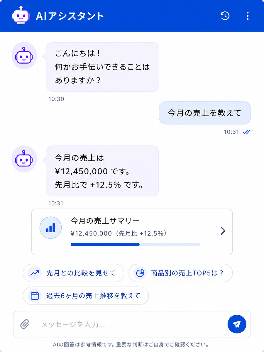 バイブコーディングで作れるAIチャットボットの例